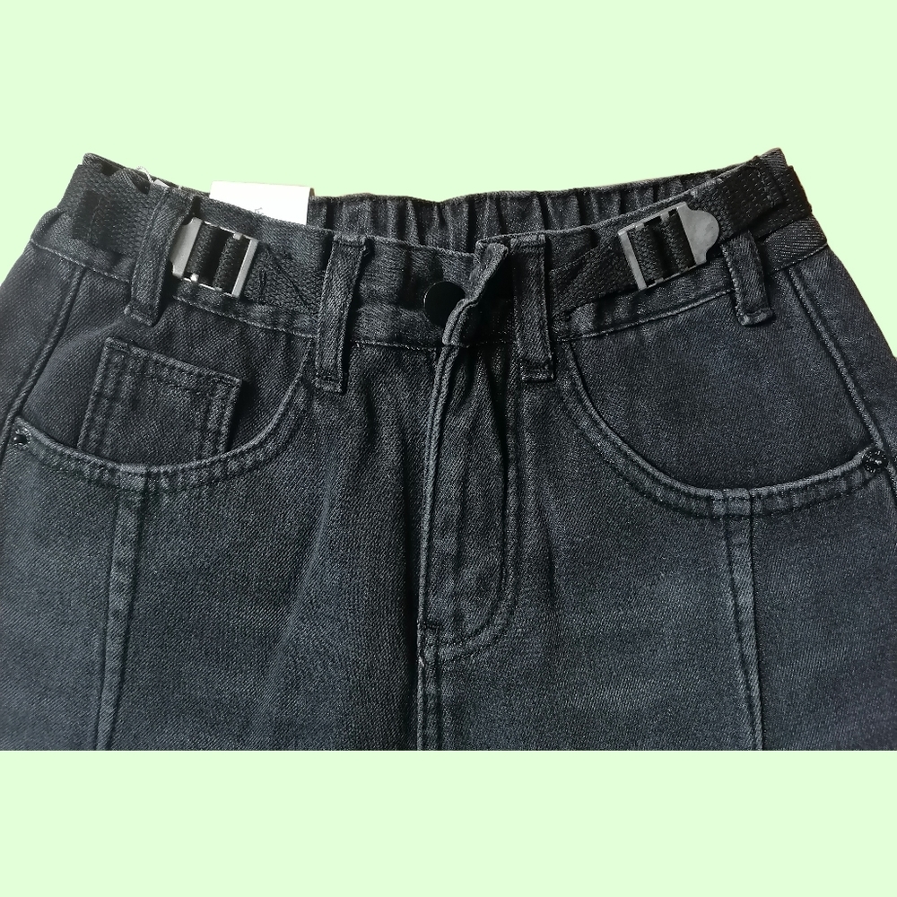 ✔️sz: 26, black ,high rise, fleece wash jeans